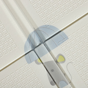 Tapis de jeu bébé pliable réversible motif animaux forêt - 200 x 150 x 1,5 cm - antidérapant imperméable