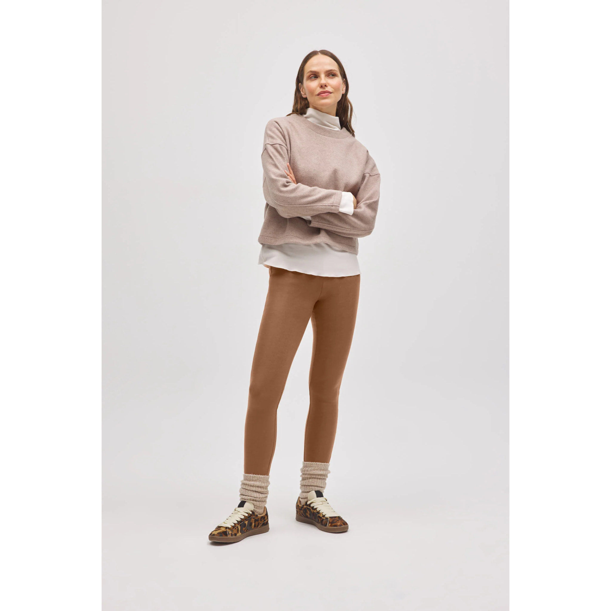 Leggings termici effetto pelle di cammello