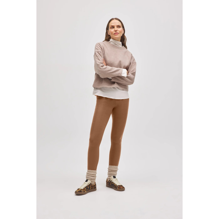 Leggings termici effetto pelle di cammello