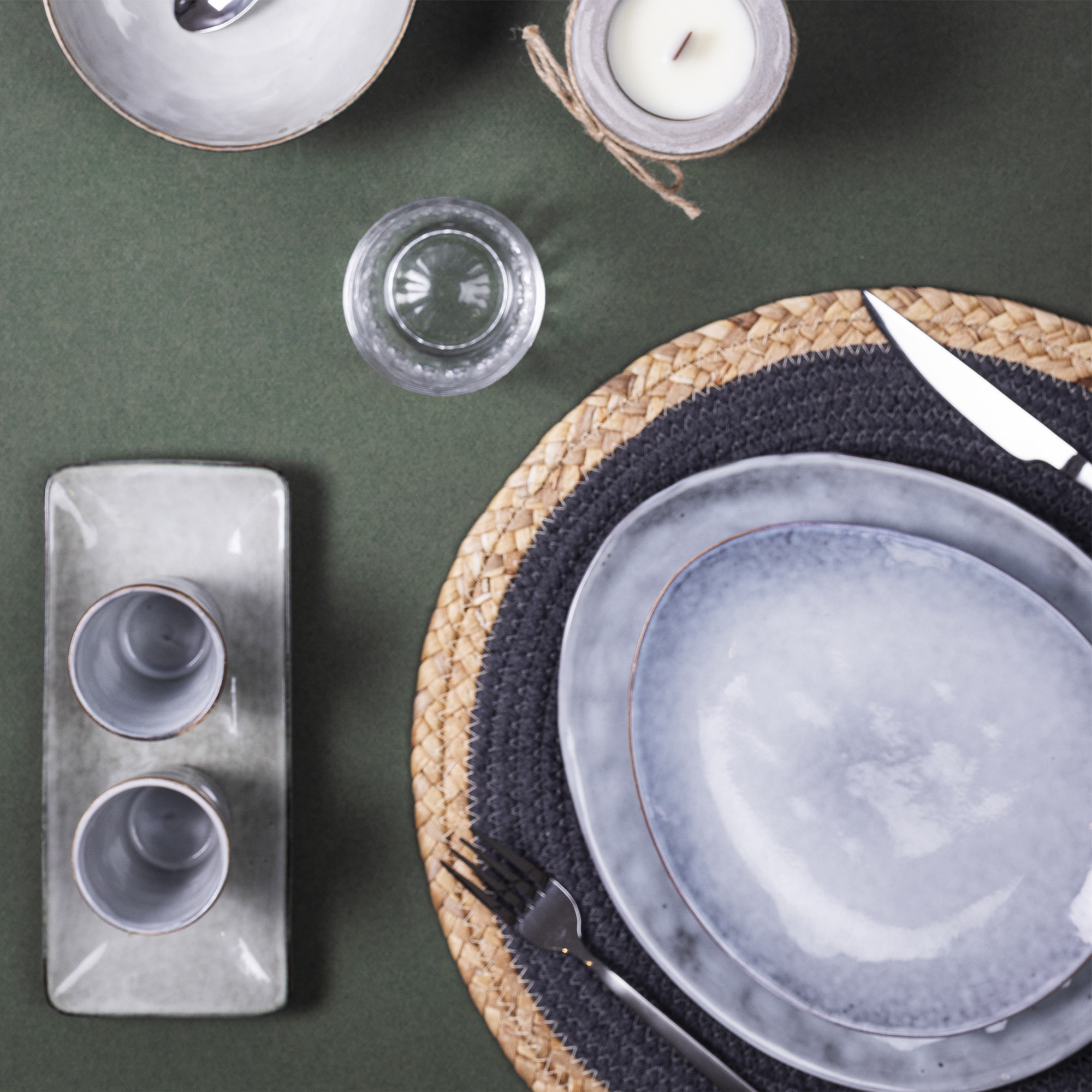 Assiette Galet 27.5x23cm Au Gres Du Temps Gris