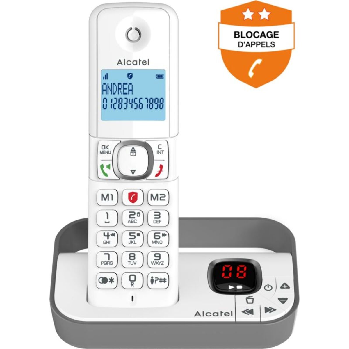 Téléphone sans fil ALCATEL F860 Voice Grey