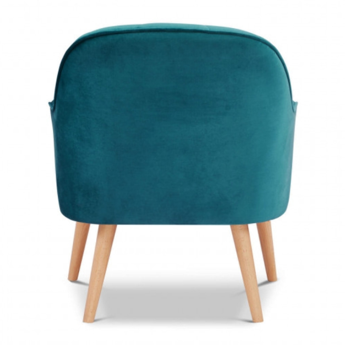 Fauteuil crapaud matelassé en velours avec 1 coussin - 2 coloris - SHELL