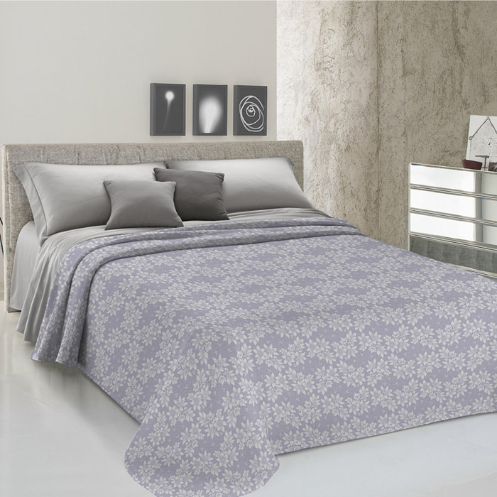 Copriletto di cotone Olivia grigio 100% cotone