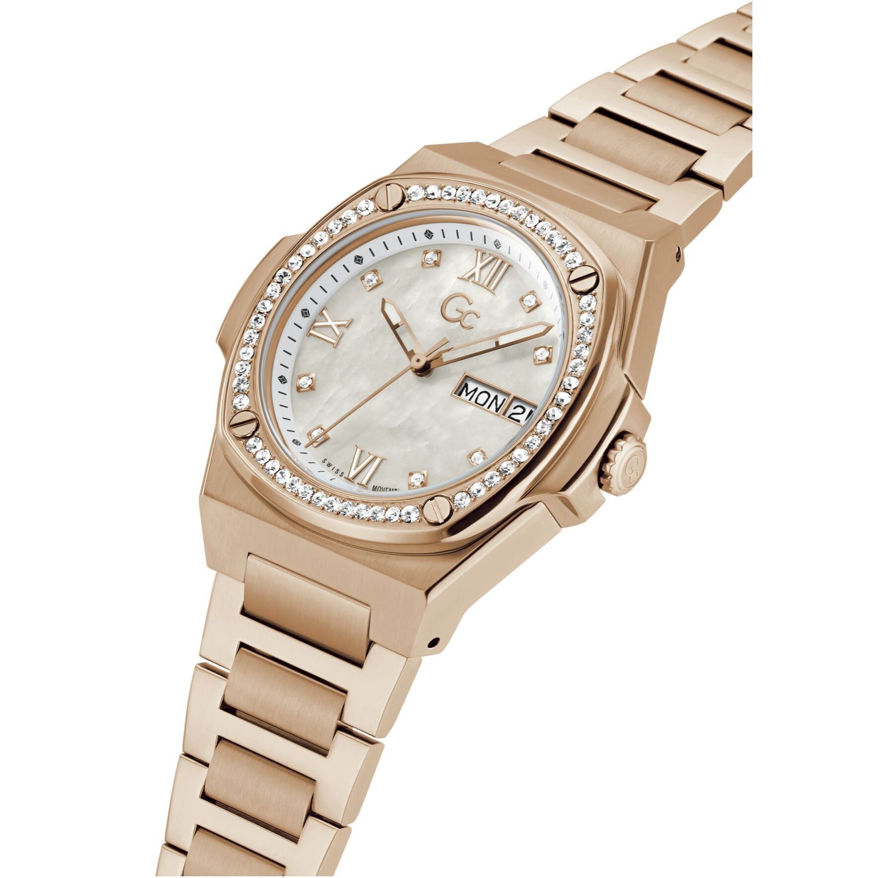 Gc Reloj Con Día Y Fecha Gc Coussin Shape Lady