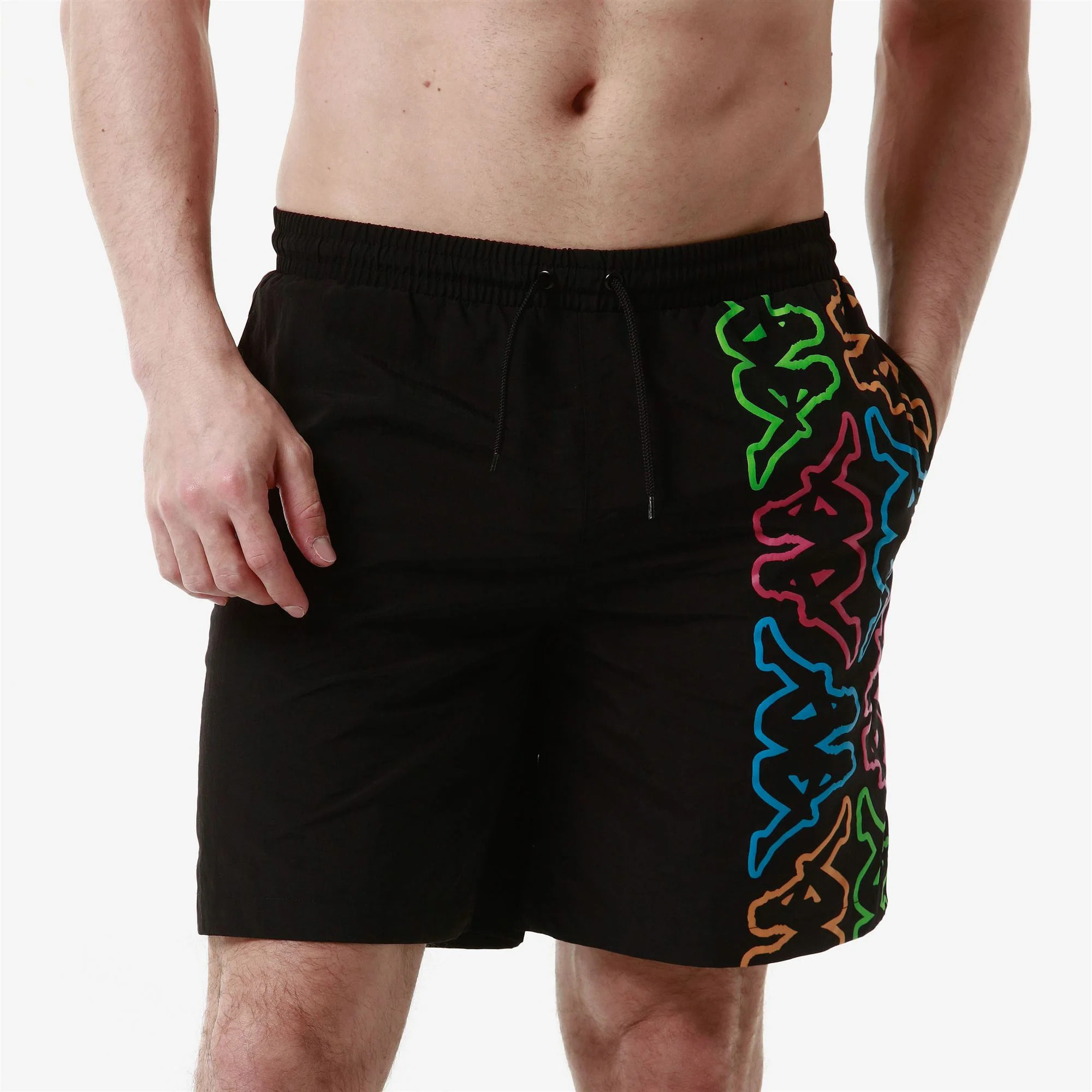 Kappa - Costumi da Bagno Uomo Nero - Logo Fokiko