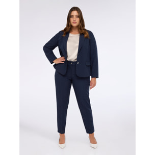 Fiorella Rubino - Pantaloni Carrot Fit con punti luce - Blu