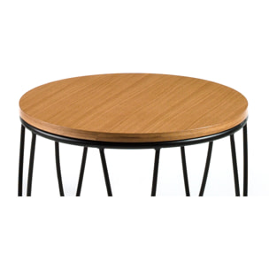 Mesa auxiliar – Roble y negro