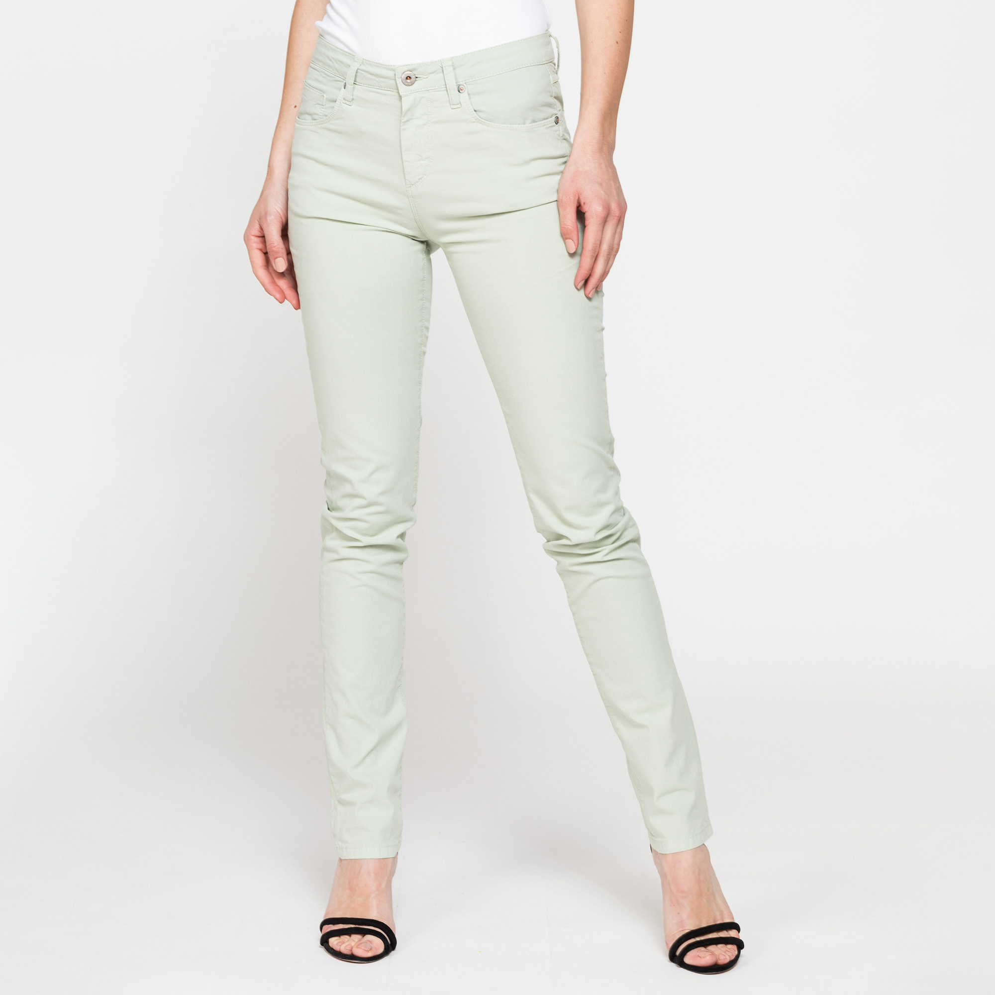 PANTALONE COLORATO IN POPELINE. Modello basic 752