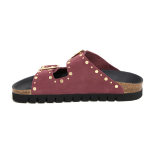 Sandalia Plataforma Rojo Mujer BILLOWY BURDEOS