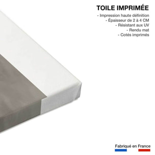 Tableau Lévitation courbe beige Toile imprimée