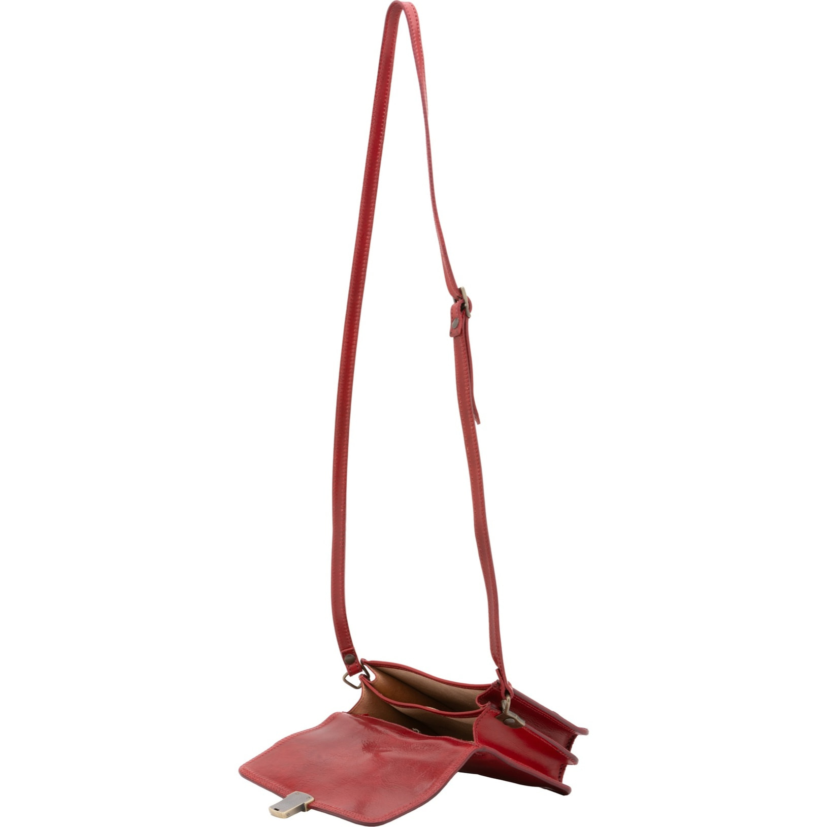 Borsa a tracolla da donna - Modello False - Vera pelle - 20.0 x 16.0 x 7.0 cm