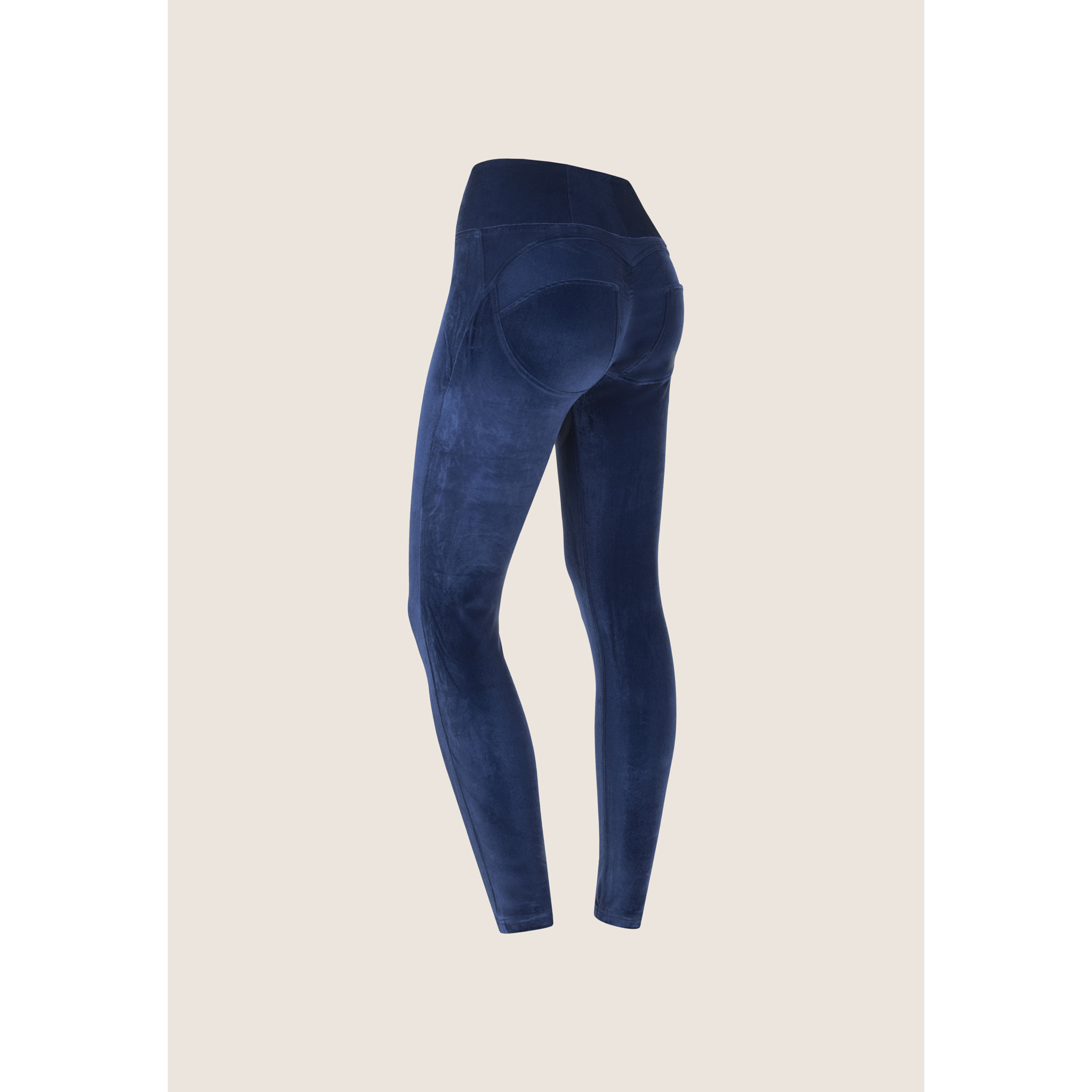 Pantaloni WR.UP® superskinny vita alta effetto velluto