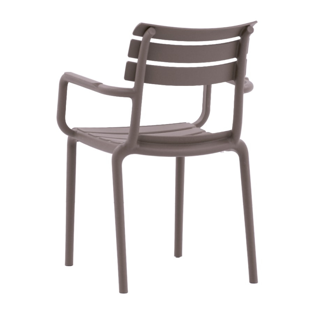 Set 2 poltrone in polipropilene colore tortora