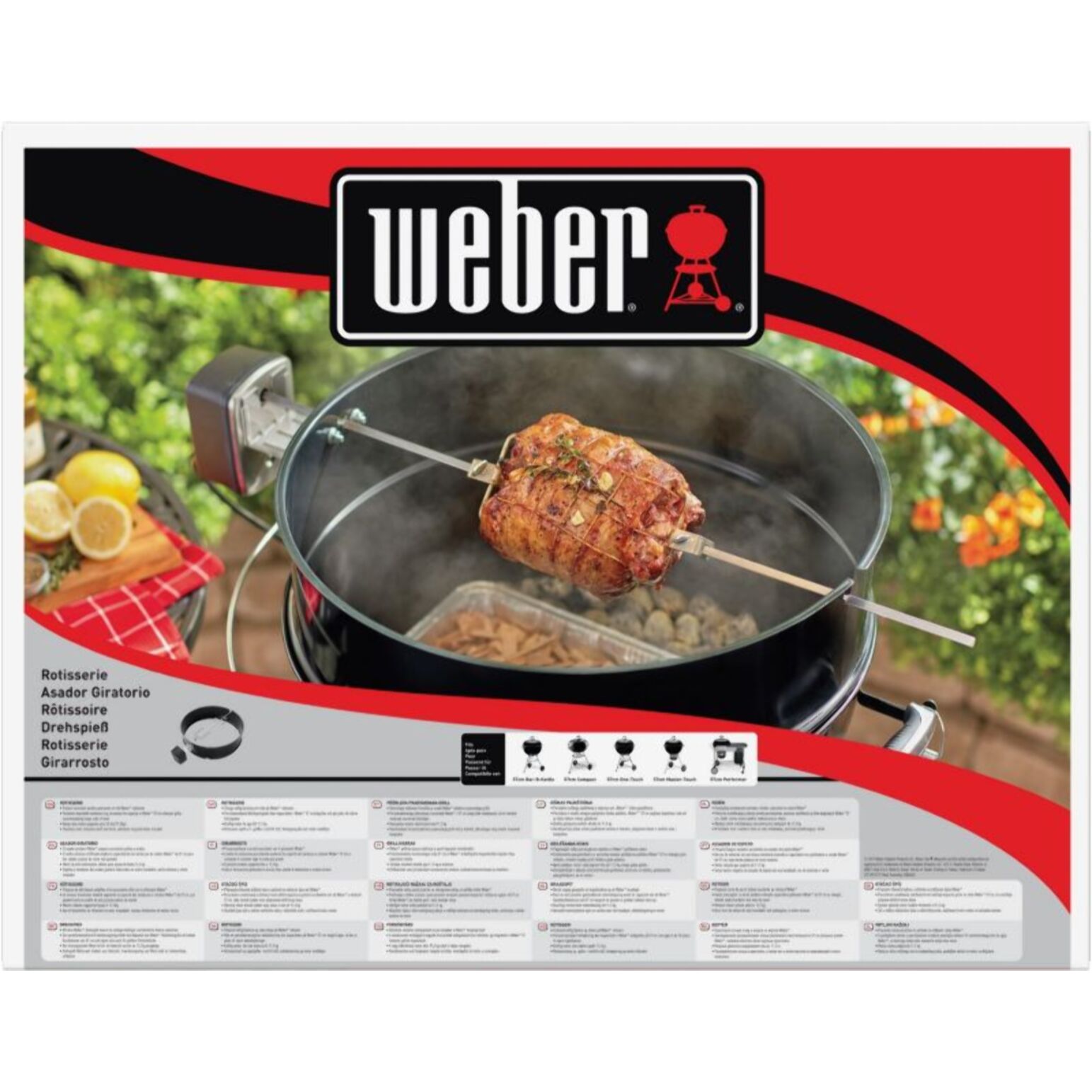 Tourne broche barbecue WEBER pour BBQ charbon 57cm