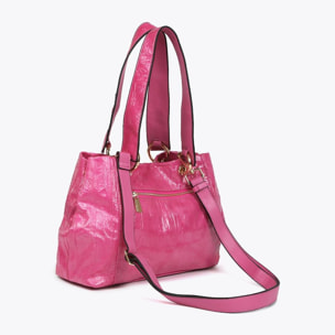 Borsa a tracolla effetto pelle texture