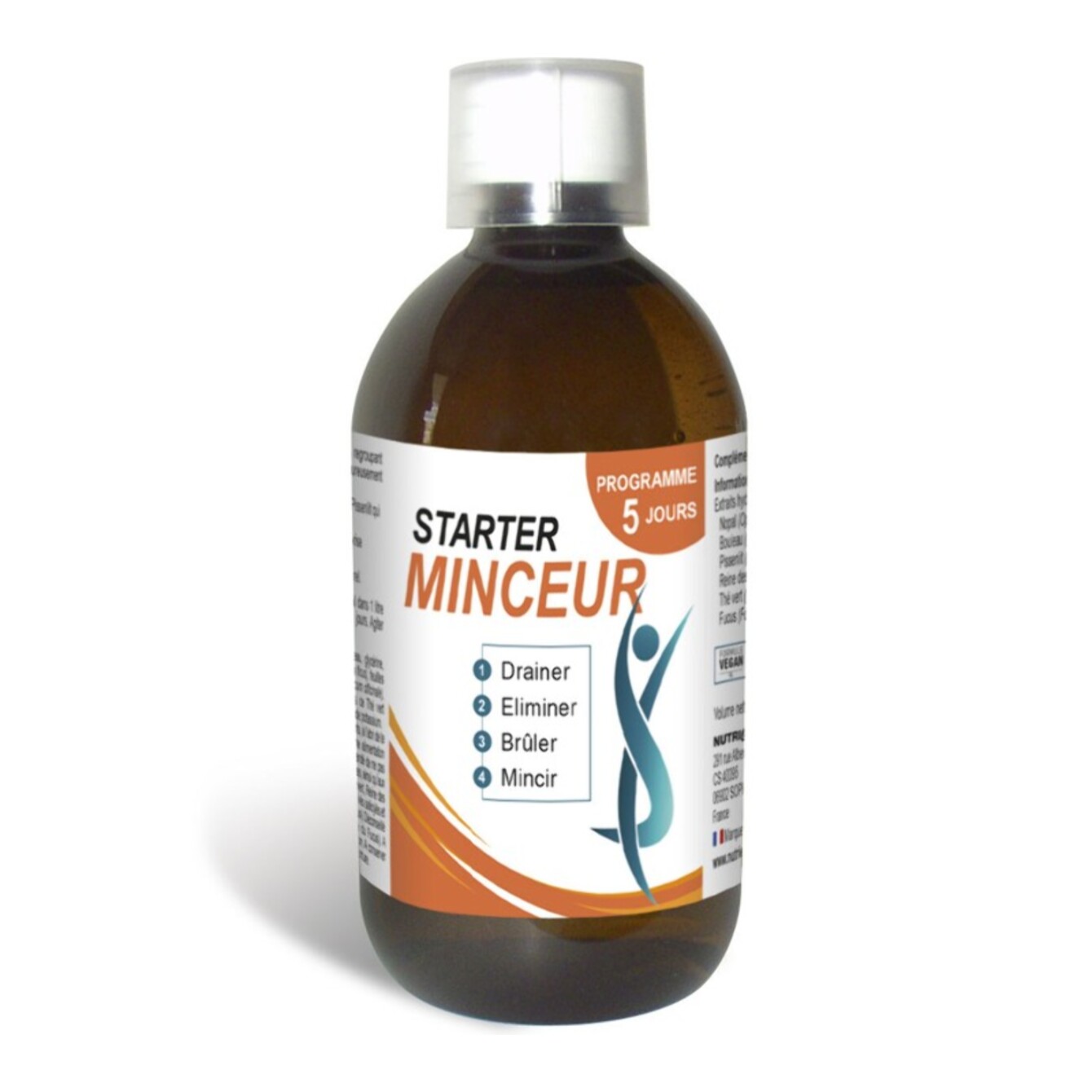 EFFINESS - Starter Minceur - Active l'élimination et l'amincissement - Détoxifie l'organisme - 13 extraits de plantes - Cure 5 jours - Flacon 250ml