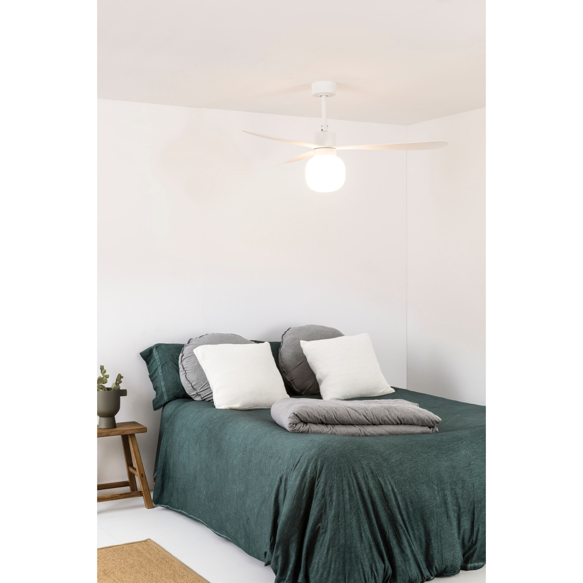 AMELIA L BALL LED Ventilateur de plafond blanc TUYA