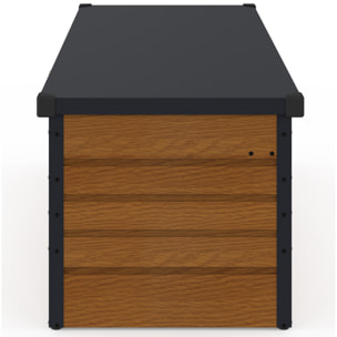 Coffre de jardin métal effet bois 600L