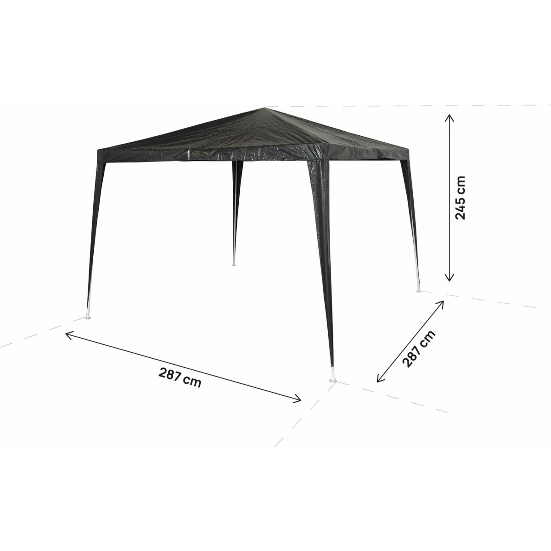 Tonnelle de jardin "Natacha 3" - 3 x 3 m - Gris