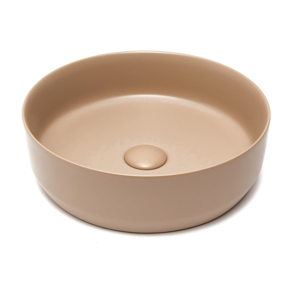 Vasque à poser ronde diamètre 39 cm - moka mat - sans trop-plein - SAT Infinitio