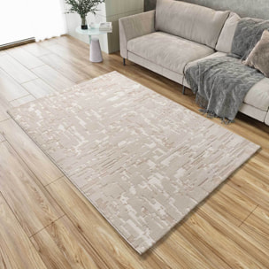 BARESA Alfombra abstracta con relieve en tonos beige, varias medidas disponibles