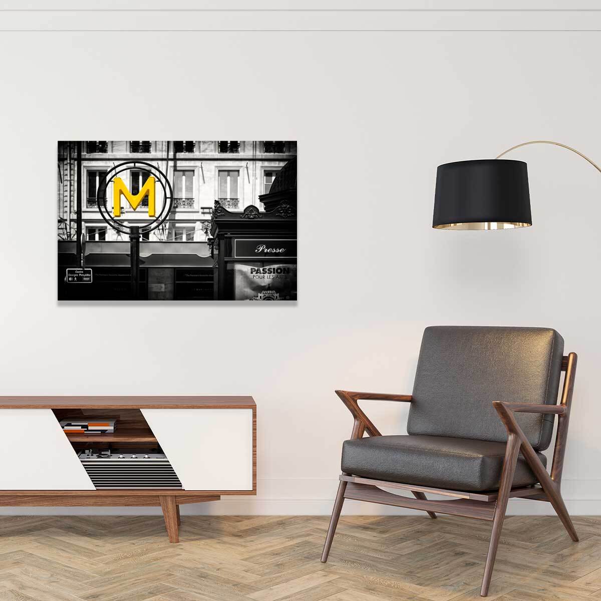Tableau paris m comme metro  Tableau plexiglas