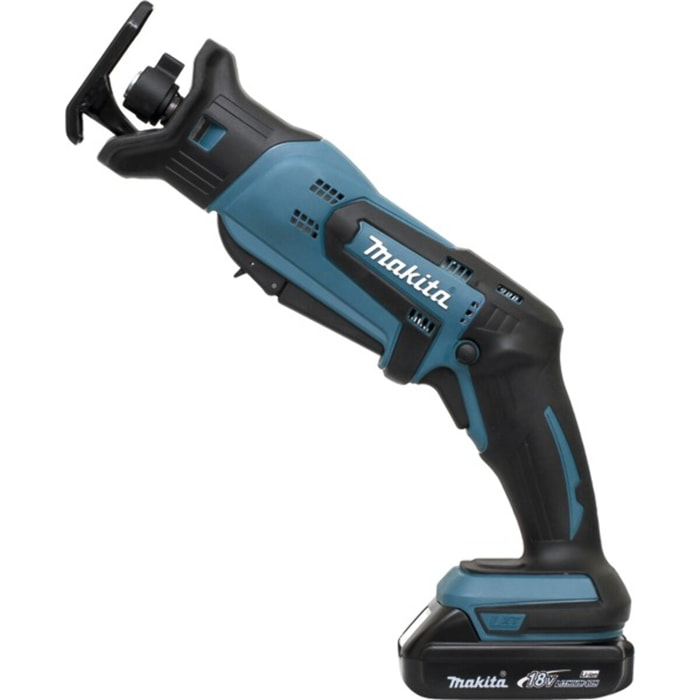 Scie récipro MAKITA 18V Li-Ion 1.5Ah Livrée avec 2 Batteries en Coffret - DJR183RYJ