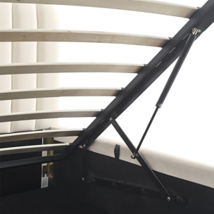 Lit coffre avec tête de lit en velours - AVA