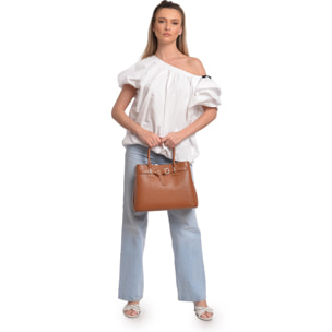 Borsa a mano Anna Luchini Cammello