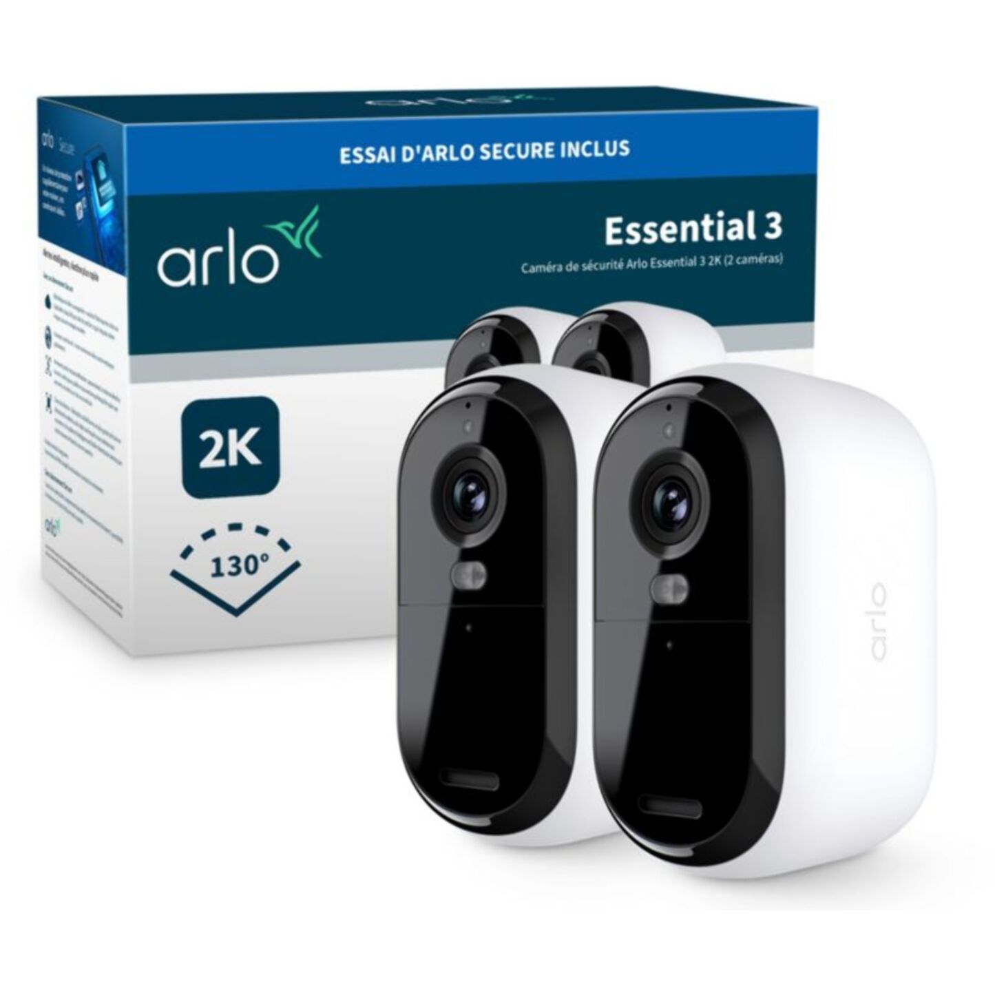 Caméra de surveillance ARLO 2 caméras ext Essential3 2K