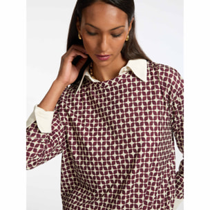 Elena Mirò - T-shirt stampata - Bordeaux