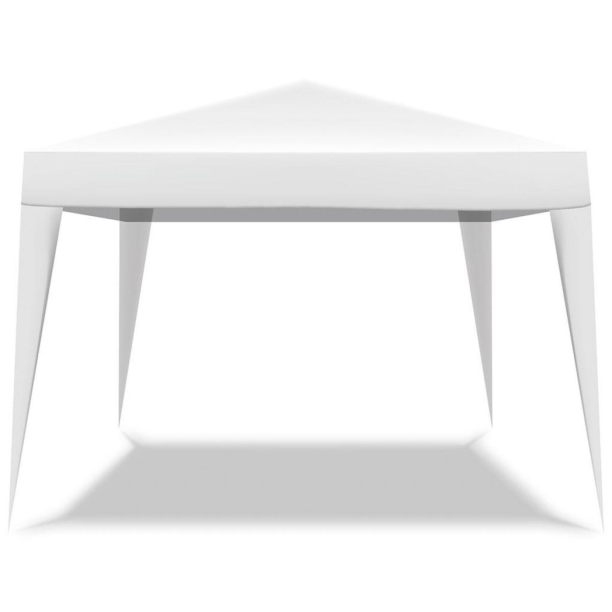 Gazebo richiudibile 3x3 pieghevole a fisarmonica automatico mercato tenda con sacca colore bianco