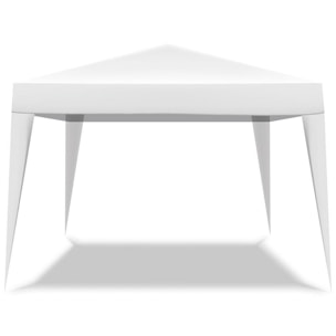 Gazebo richiudibile 3x3 pieghevole a fisarmonica automatico mercato tenda con sacca colore bianco