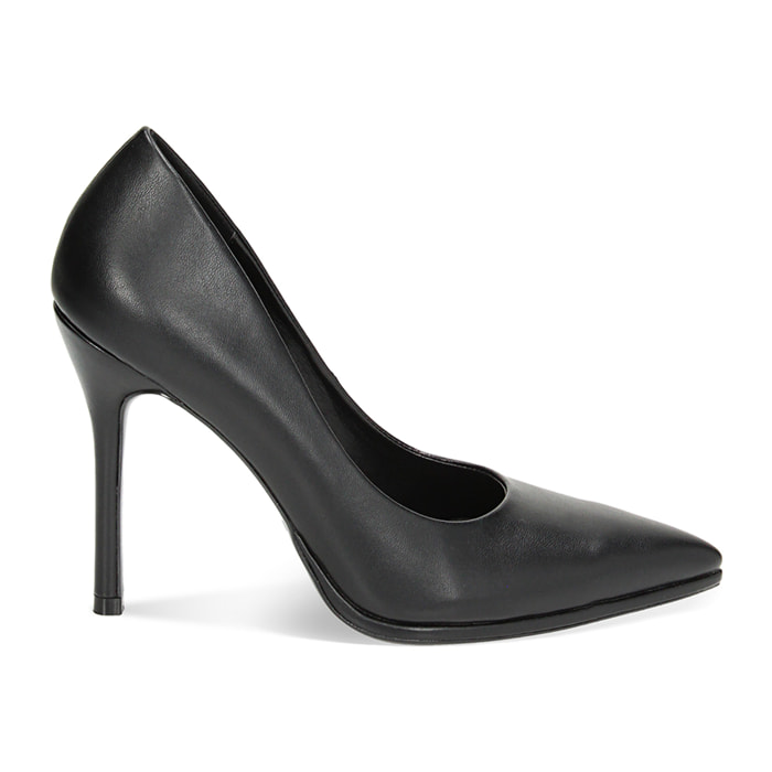 Zapatos de salón Bailarinas negros de piel