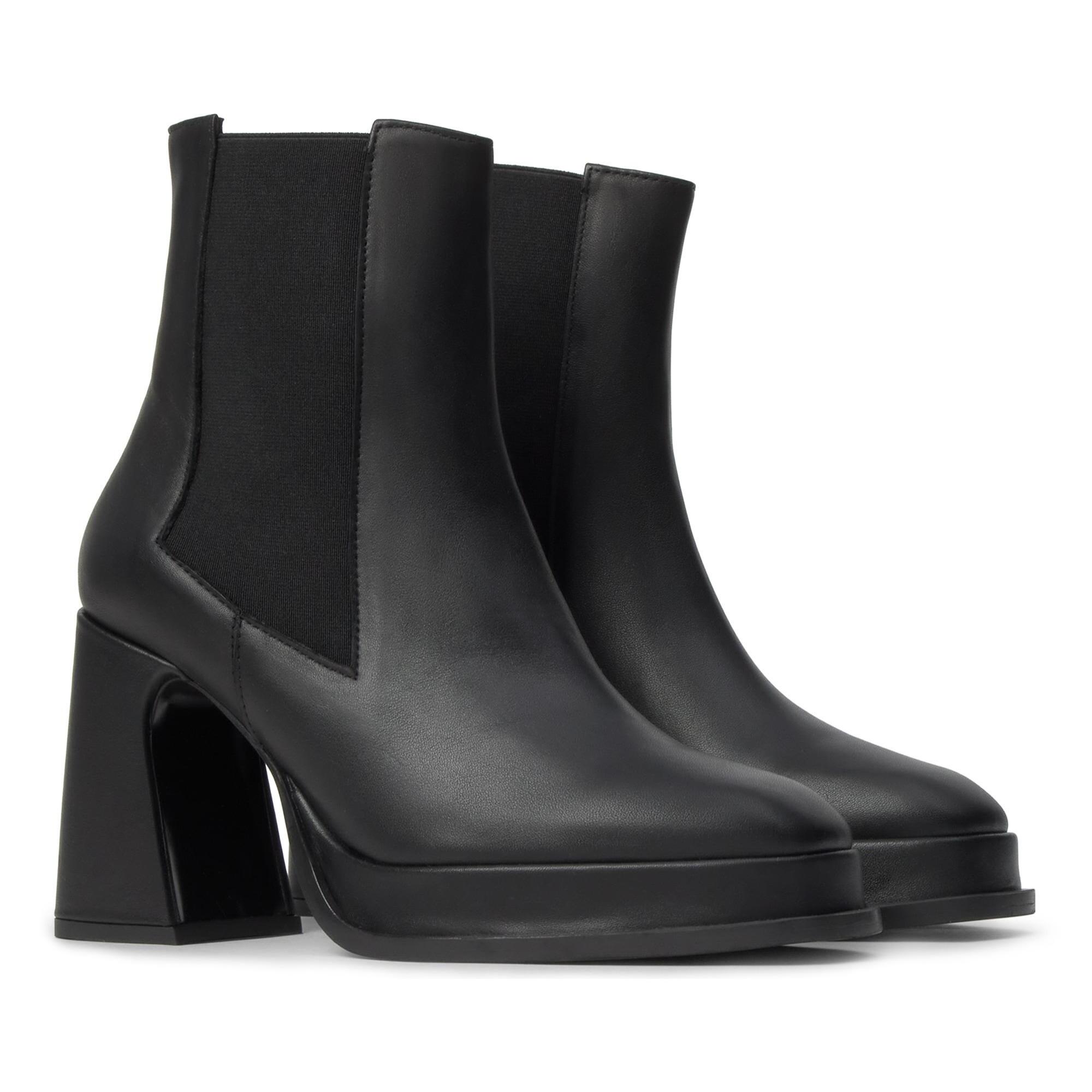 Botín de tacón Bimba en napa con cierre elástico