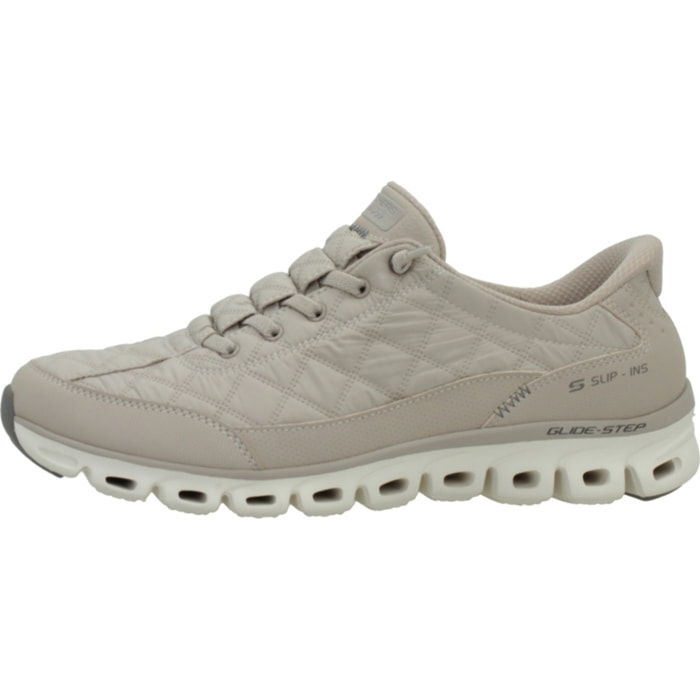 Sneakers De  Mujer 104556s Glide Step At Ease Beis