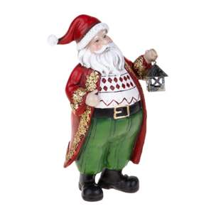 Babbo natale con lanterna - Pezzi 2 - ROSSO - Bianchi Dino SpA