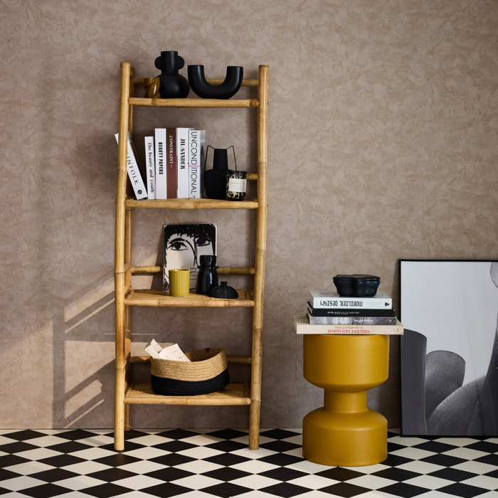 Etagère en bambou 4 niveaux L54cm x P32 x H144cm