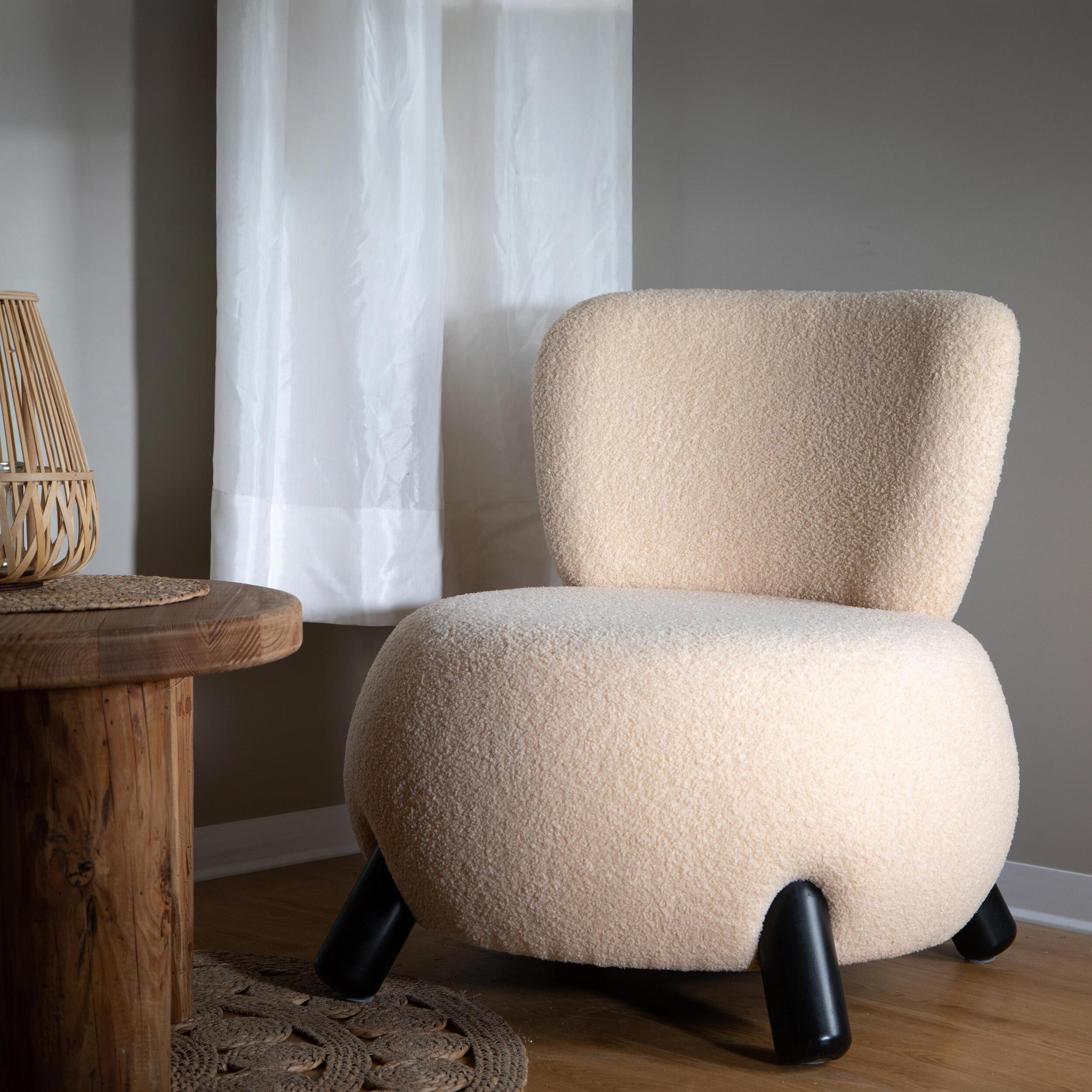 Poltrona teddy velvet - 75xH75x73cm - Pezzi 1 - Bianchi Dino SpA