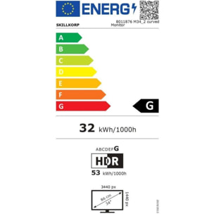 Ecran PC Gamer SKILLKORP M34 PROGRESS 34'' VA 2026