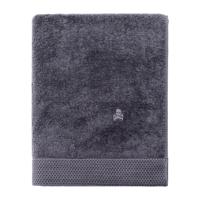 Toalla de baño 90x150cm 100% algodón 550gsm gris oscuro logo bordado scalpers home