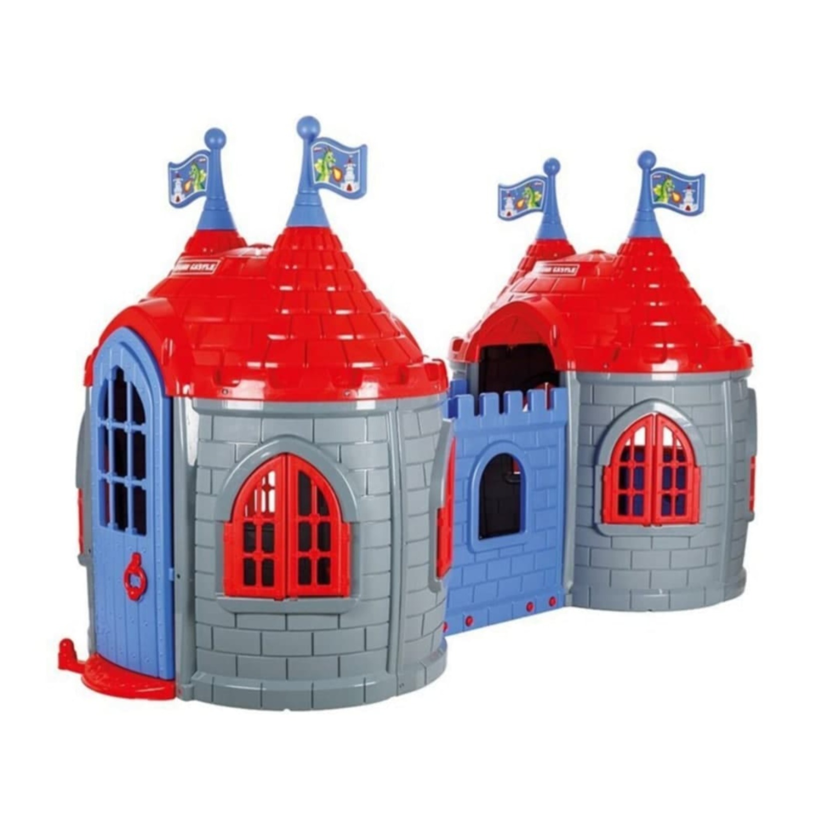 Castillo infantil de plástico con dos torres DOUBLE DRAGON CASTLE 07 964 PILSAN