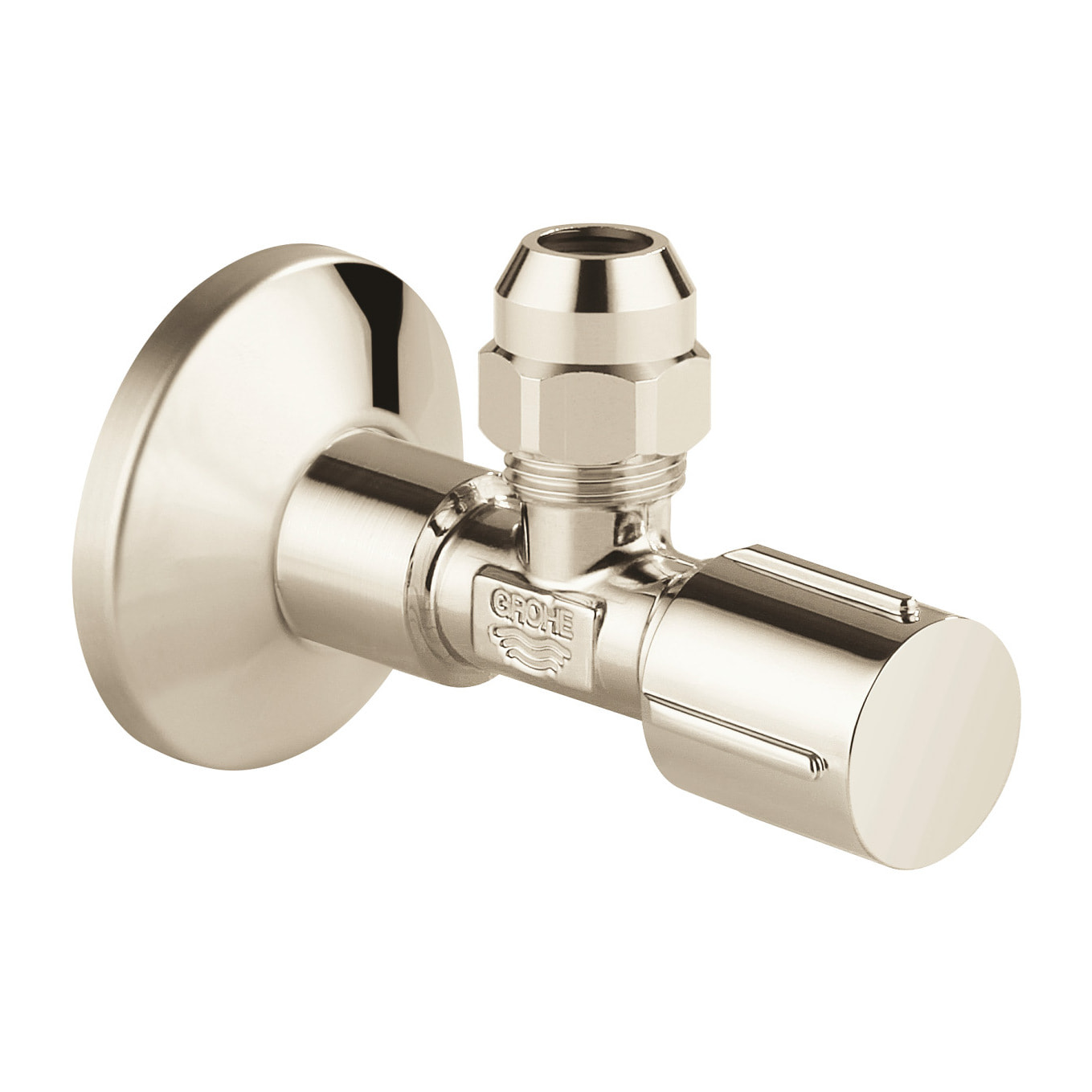 Robinet d'arrêt équerre 1/2 Nickel Brossé