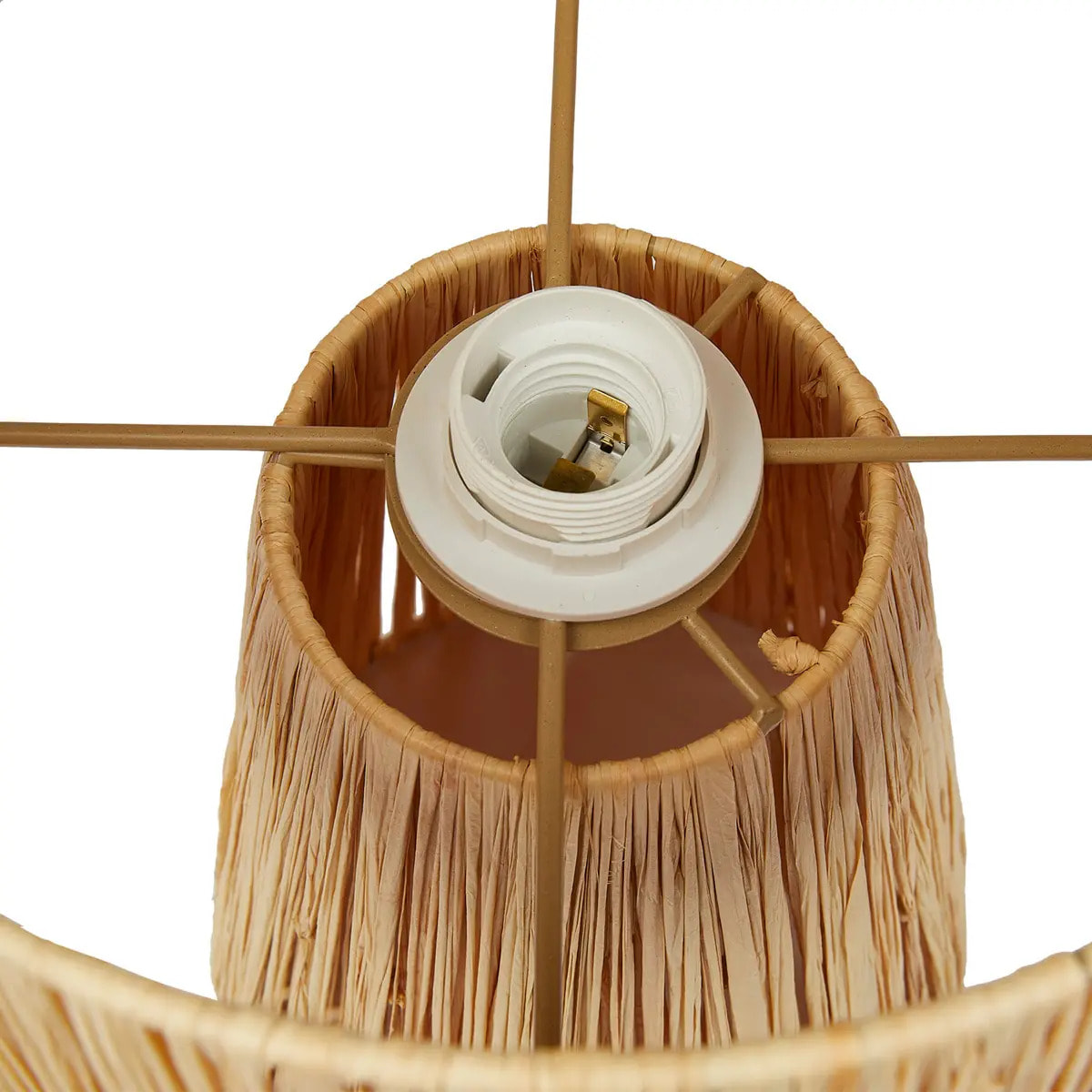 Lampe à poser "Orane" raphia beige H34cm