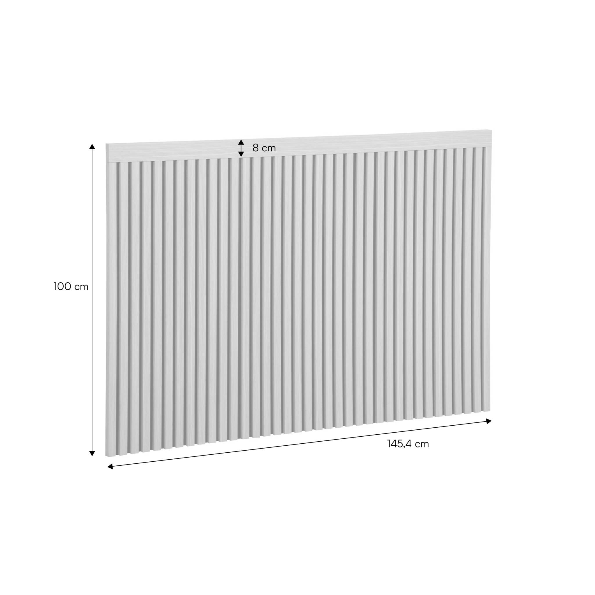 Tête de lit décor bois tasseaux décoratifs 140cm  HEDDO