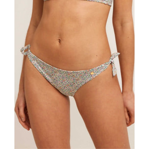 Braga de bikini clásica con lazos y estampado de flores