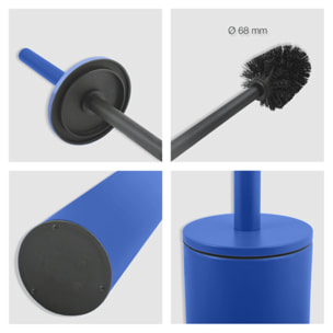 Brosse wc avec support Acier AKIRA Bleu roi Spirella