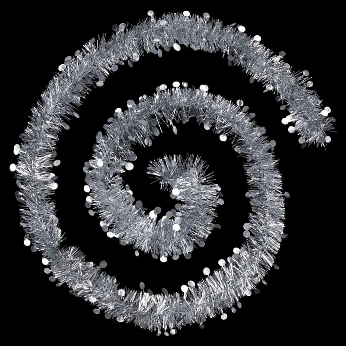 Guirlande pastilles embossées 10cmx2m 4 plis argent
