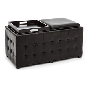 Tomasucci doppio pouf poggiapiedi DIZZY BLACK nero