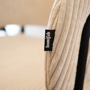 Lot de 2 fauteuils de table, piètement noir - MALONE